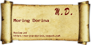 Moring Dorina névjegykártya
